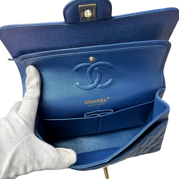 未使用 シャネル CHANEL マトラッセ23 キャビアスキン Wフラップ ショルダーバッグ 27番台 レディース