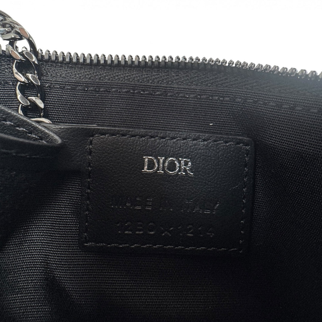 美品 ディオール Dior フラグメントケース コインケース キーリング ブラック