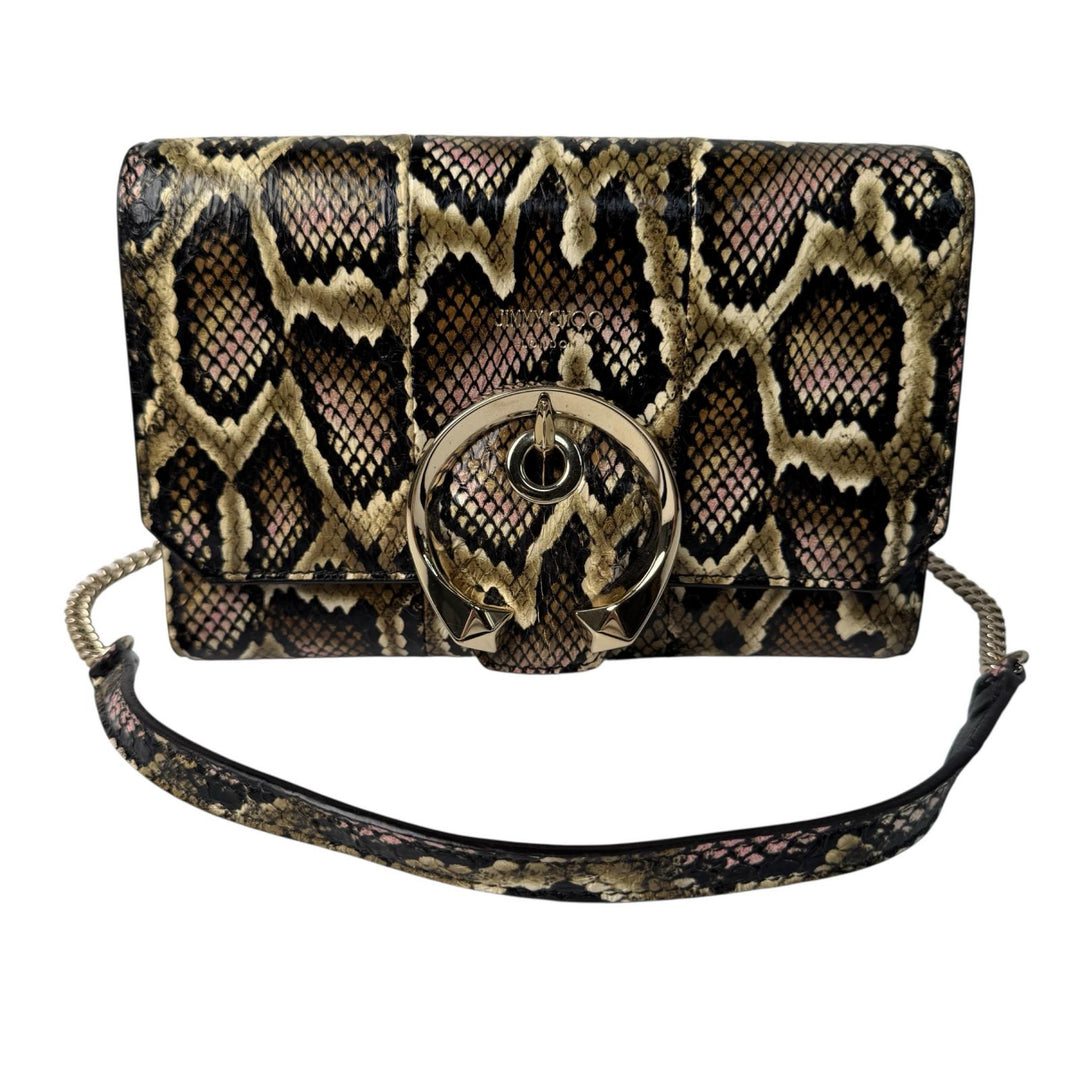 ジミーチュウ Jimmy Choo マデリンミニ スネーク柄 チェーンウォレット ショルダーバッグ 斜めがけ クロスボディ レディース