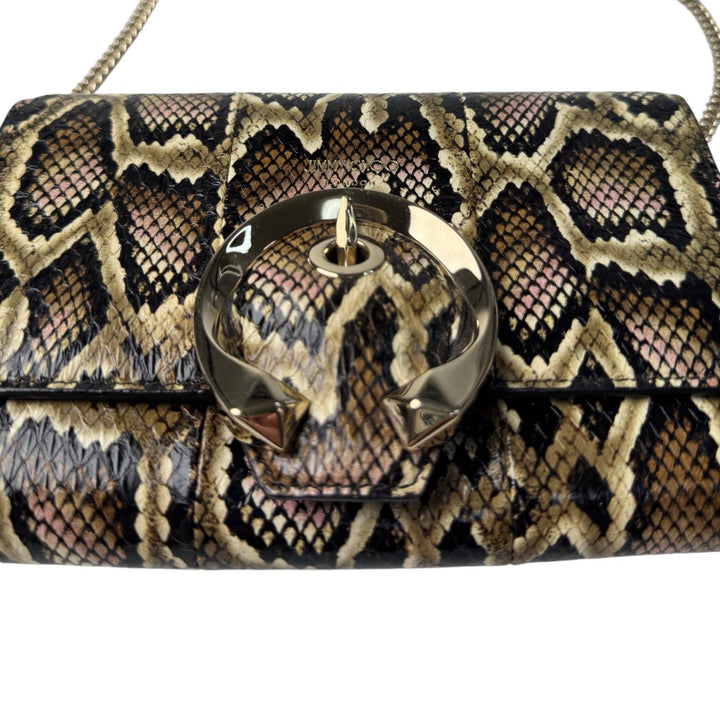 ジミーチュウ Jimmy Choo マデリンミニ スネーク柄 チェーンウォレット ショルダーバッグ 斜めがけ クロスボディ レディース