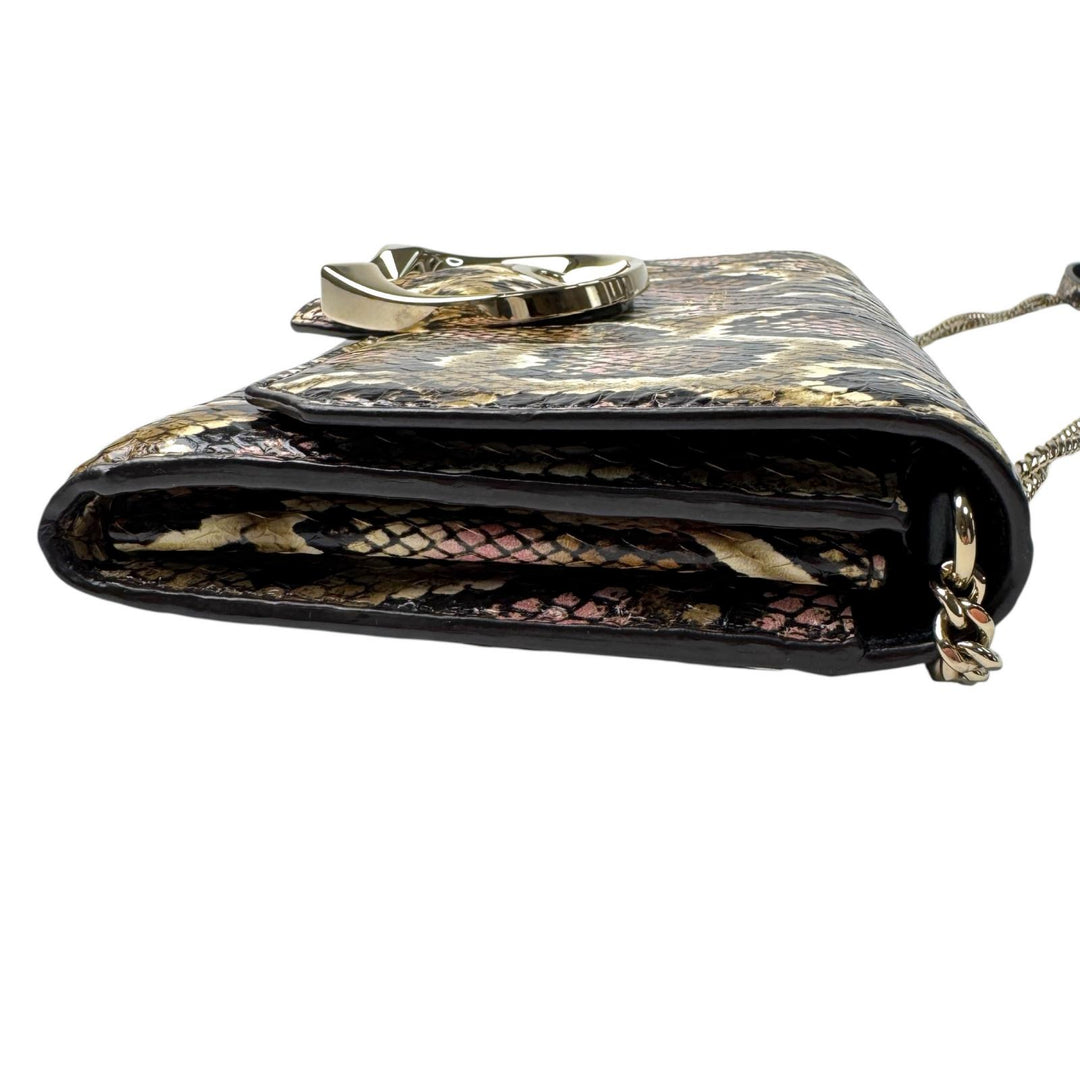 ジミーチュウ Jimmy Choo マデリンミニ スネーク柄 チェーンウォレット ショルダーバッグ 斜めがけ クロスボディ レディース