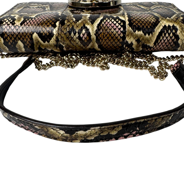 ジミーチュウ Jimmy Choo マデリンミニ スネーク柄 チェーンウォレット ショルダーバッグ 斜めがけ クロスボディ レディース