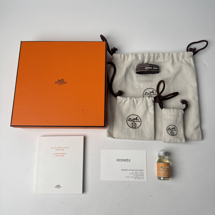 美品 エルメス HERMES 犬用リード メドール ダークアイリッシュ Z刻印