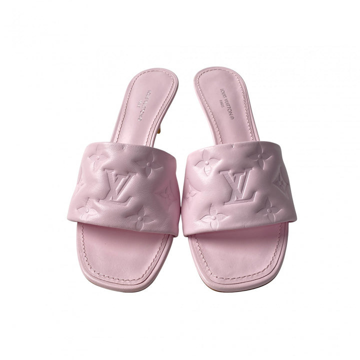 未使用 ルイヴィトン LOUIS VUITTON レディース モノグラム ミュール サンダル ピンク 35