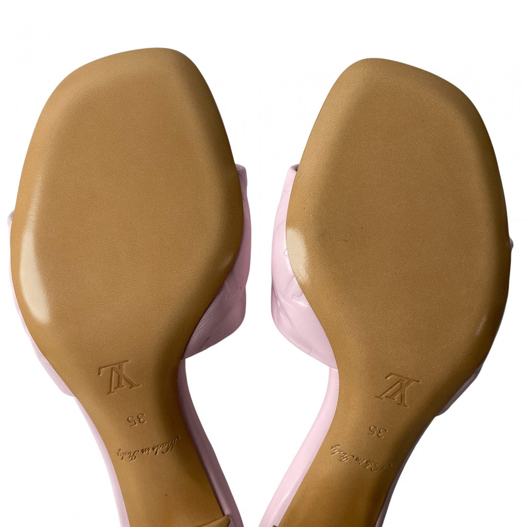 未使用 ルイヴィトン LOUIS VUITTON レディース モノグラム ミュール サンダル ピンク 35