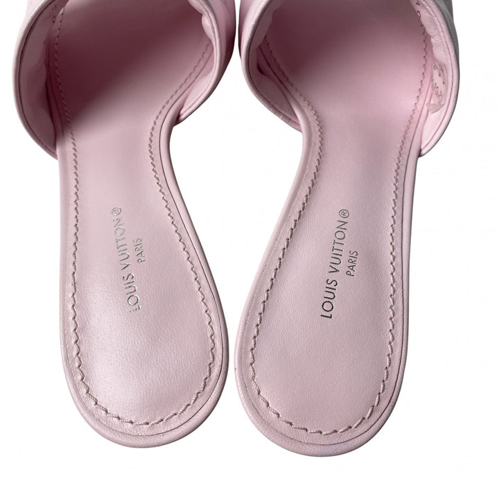 未使用 ルイヴィトン LOUIS VUITTON レディース モノグラム ミュール サンダル ピンク 35
