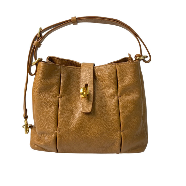 美品 マウロゴヴェルナ MAURO GOVERNA レディース レザー ショルダー トートバッグ ターンロック