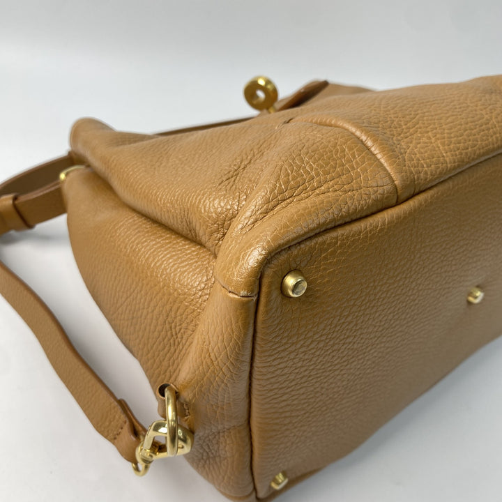 美品 マウロゴヴェルナ MAURO GOVERNA レディース レザー ショルダー トートバッグ ターンロック