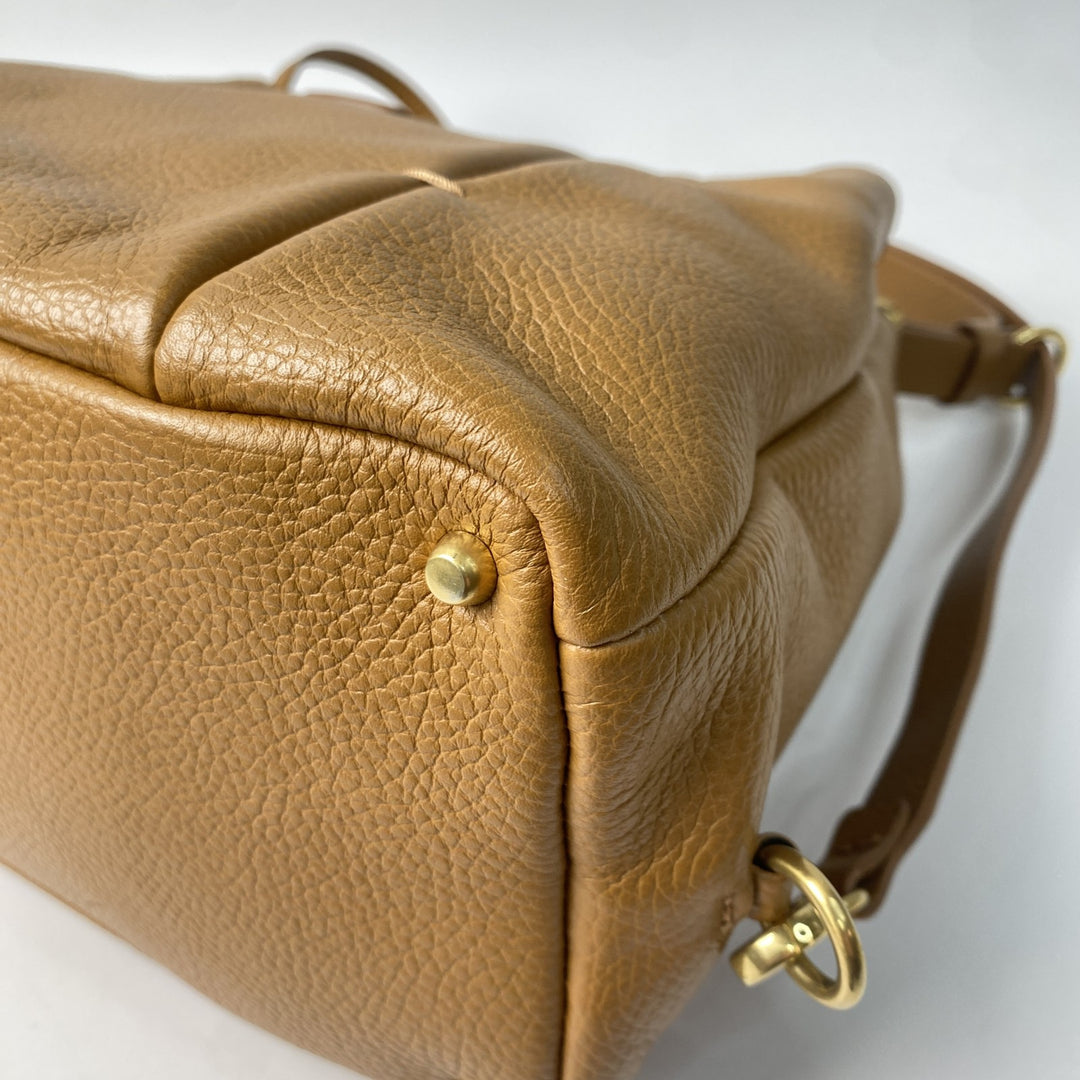 美品 マウロゴヴェルナ MAURO GOVERNA レディース レザー ショルダー トートバッグ ターンロック