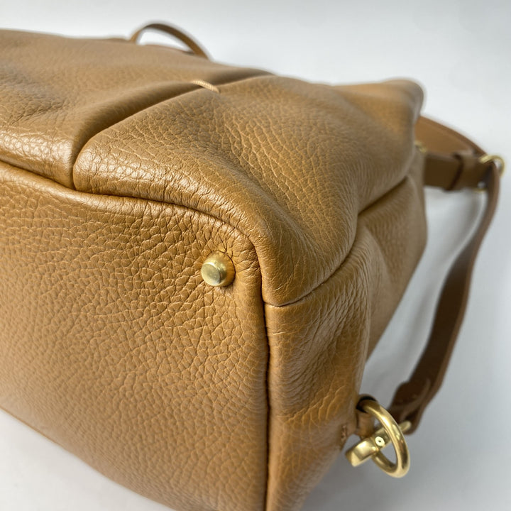 美品 マウロゴヴェルナ MAURO GOVERNA レディース レザー ショルダー トートバッグ ターンロック