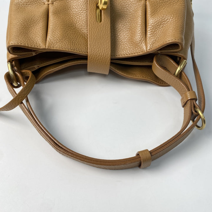 美品 マウロゴヴェルナ MAURO GOVERNA レディース レザー ショルダー トートバッグ ターンロック