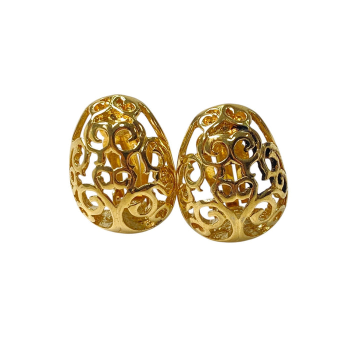 イヴ サンローラン YSL レディース ゴールド イヤリング ビンテージ