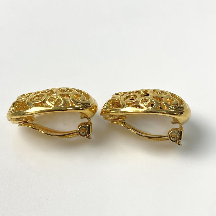 イヴ サンローラン YSL レディース ゴールド イヤリング ビンテージ