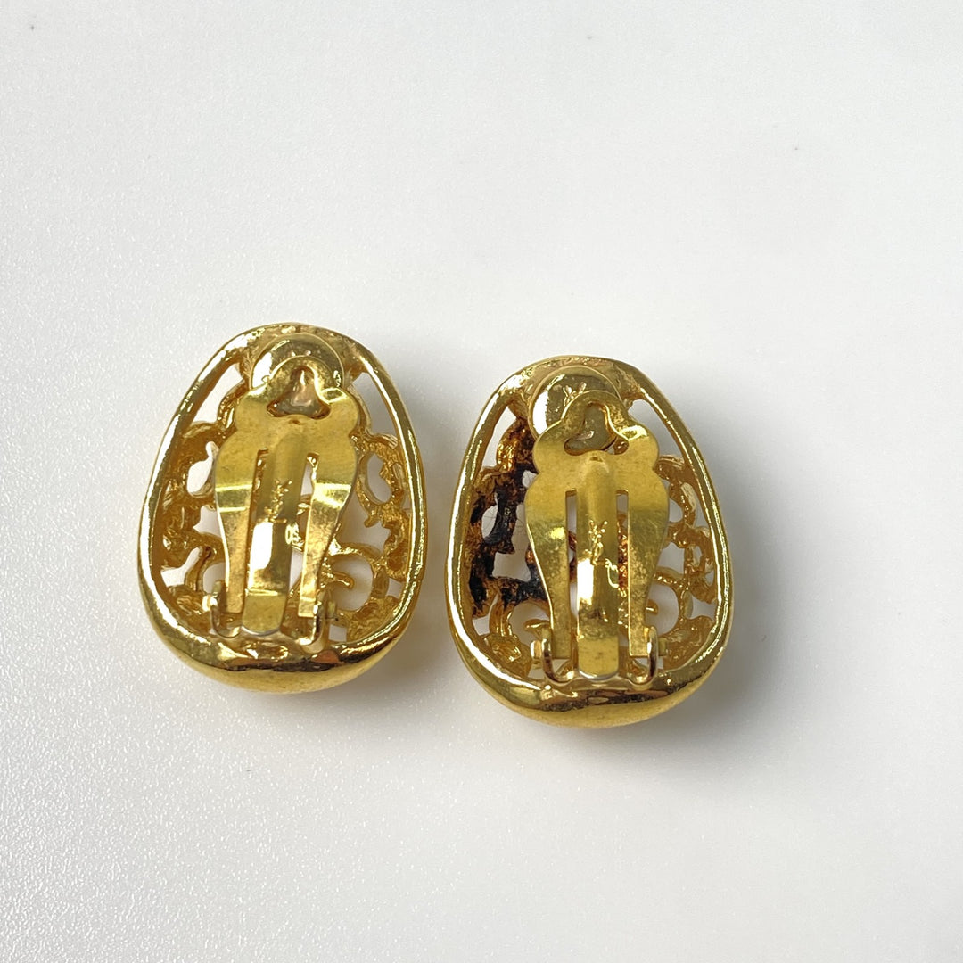 イヴ サンローラン YSL レディース ゴールド イヤリング ビンテージ