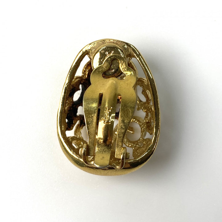 イヴ サンローラン YSL レディース ゴールド イヤリング ビンテージ