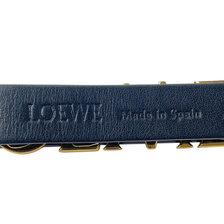 美品 ロエベ LOEWE レディース キーリング ブラック ゴールド