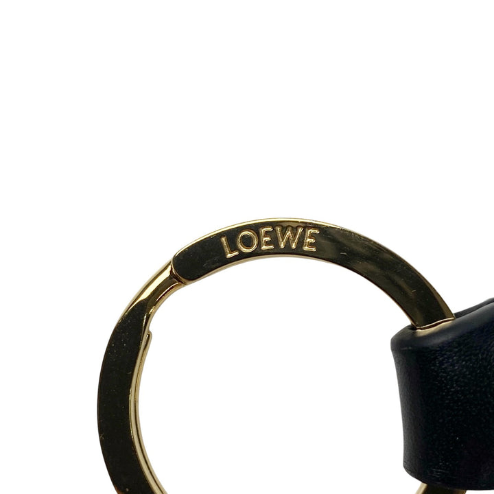 美品 ロエベ LOEWE レディース キーリング ブラック ゴールド