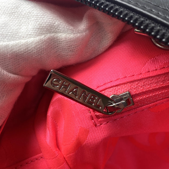 美品 シャネル CHANEL レディース カンボン ボーリングバッグ ココマーク ラムスキン 11番台　Gカード 箱付き