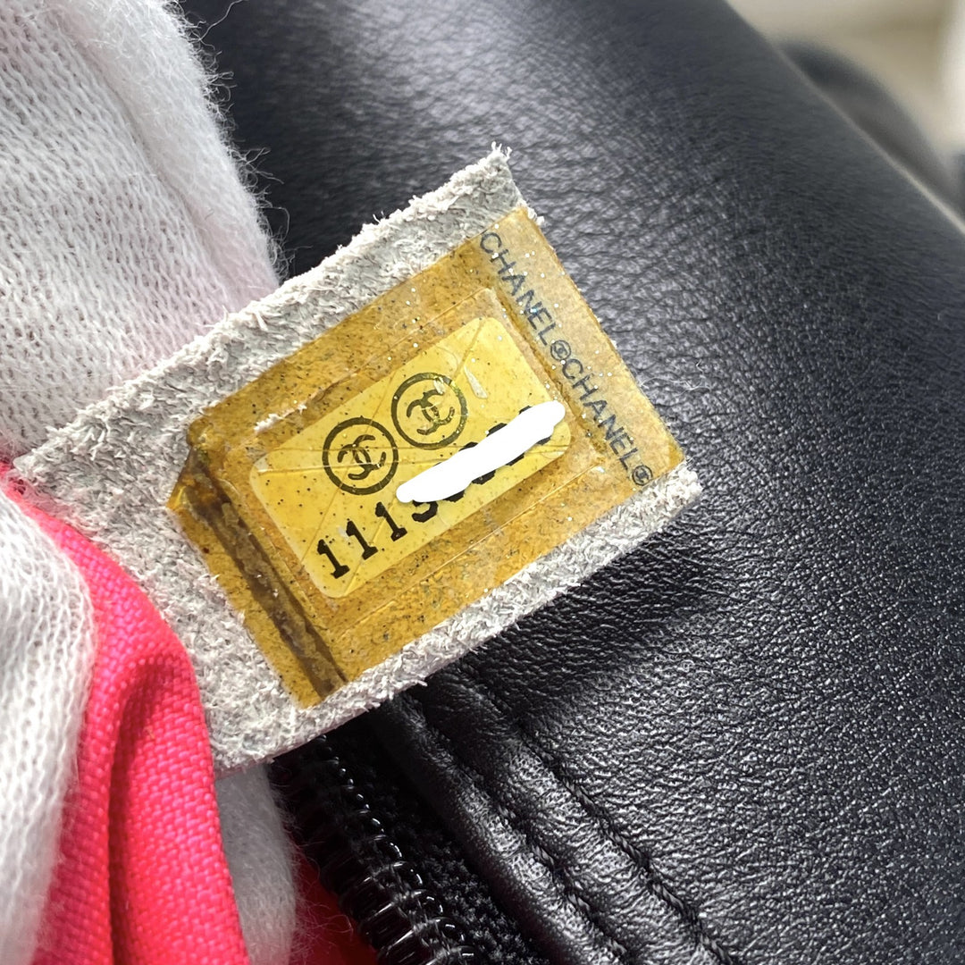 美品 シャネル CHANEL レディース カンボン ボーリングバッグ ココマーク ラムスキン 11番台　Gカード 箱付き