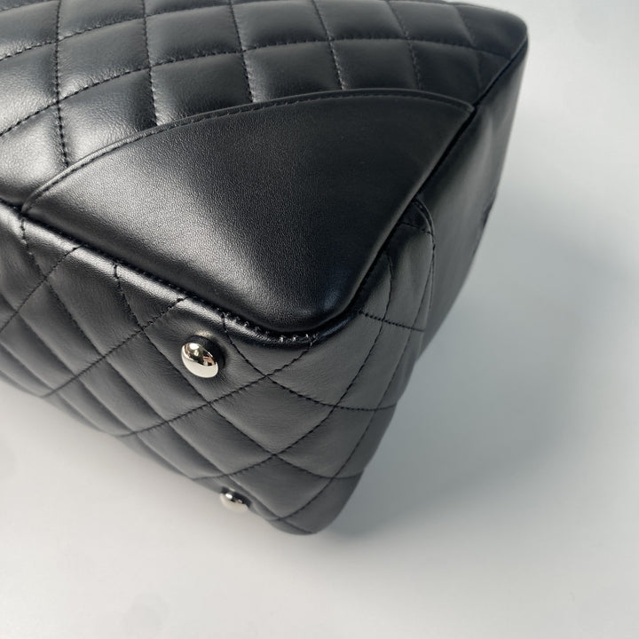 美品 シャネル CHANEL レディース カンボン ボーリングバッグ ココマーク ラムスキン 11番台　Gカード 箱付き