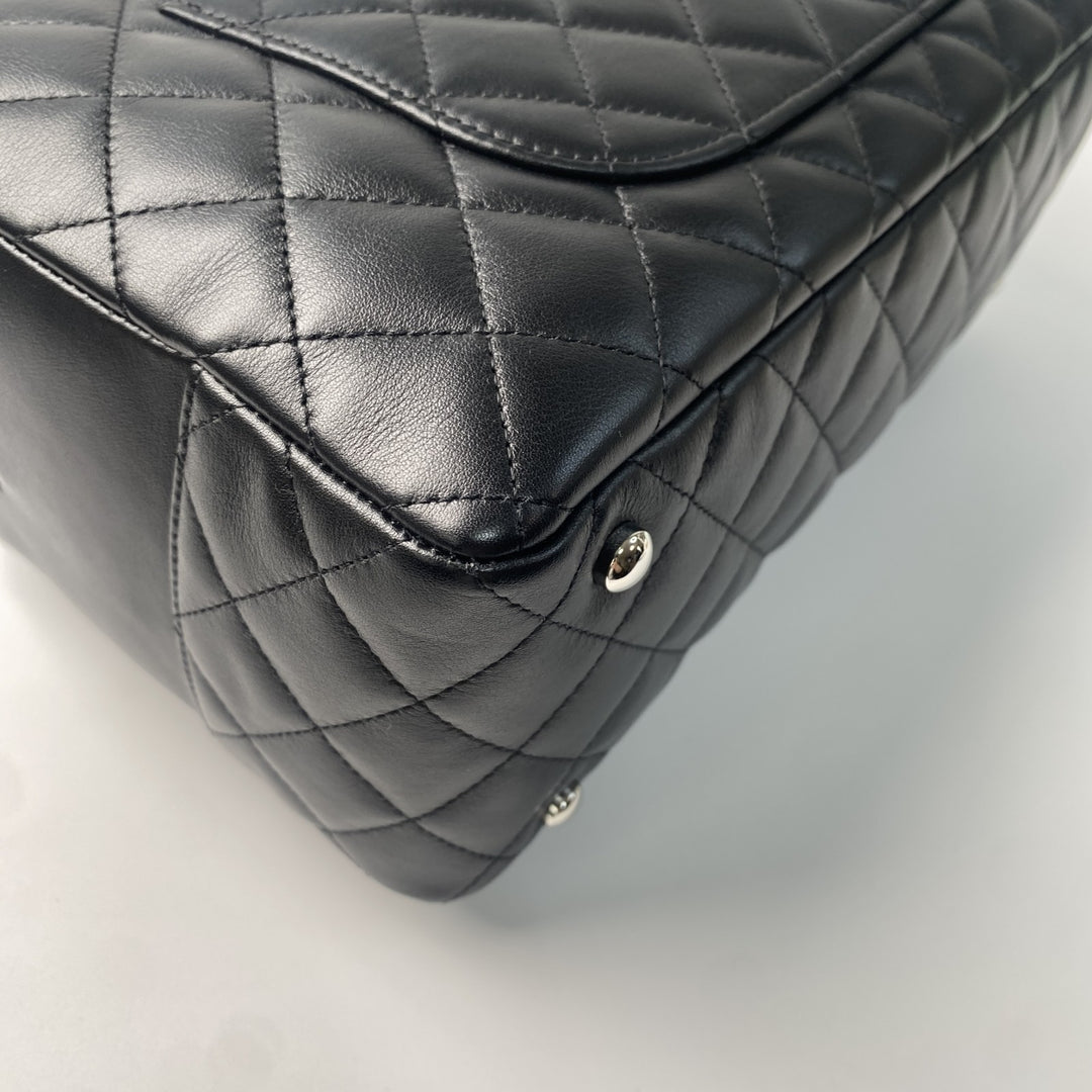 美品 シャネル CHANEL レディース カンボン ボーリングバッグ ココマーク ラムスキン 11番台　Gカード 箱付き