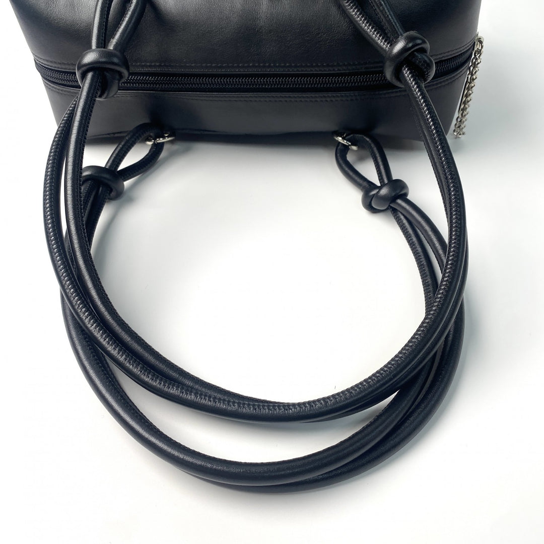 美品 シャネル CHANEL レディース カンボン ボーリングバッグ ココマーク ラムスキン 11番台　Gカード 箱付き