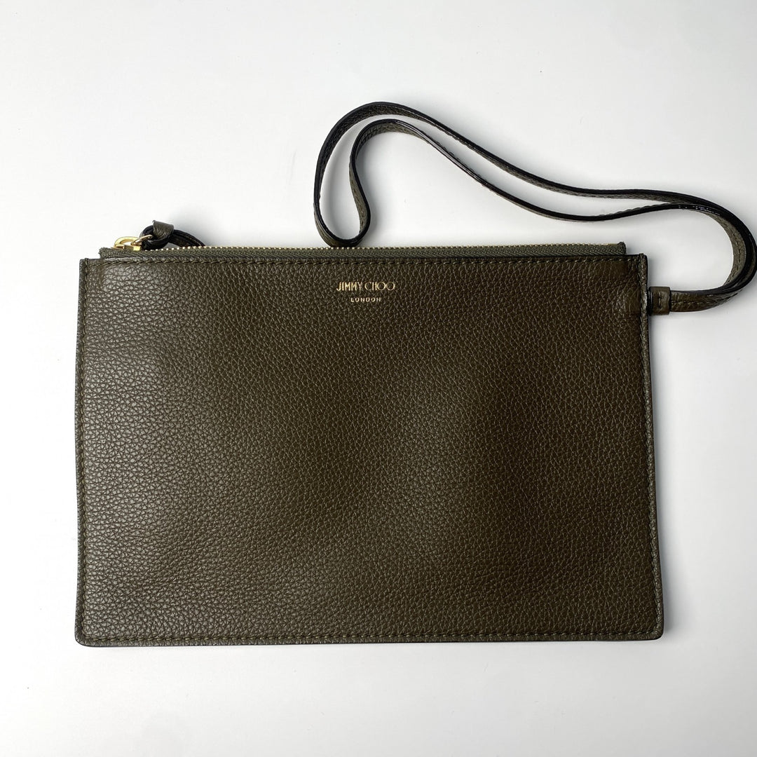 ジミーチュウ JIMMY CHOO レディース レザー トートバッグ カーキ 3VLP00 肩がけ