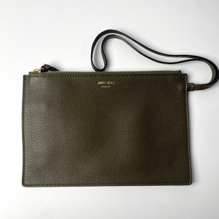 ジミーチュウ JIMMY CHOO レディース レザー トートバッグ カーキ 3VLP00 肩がけ