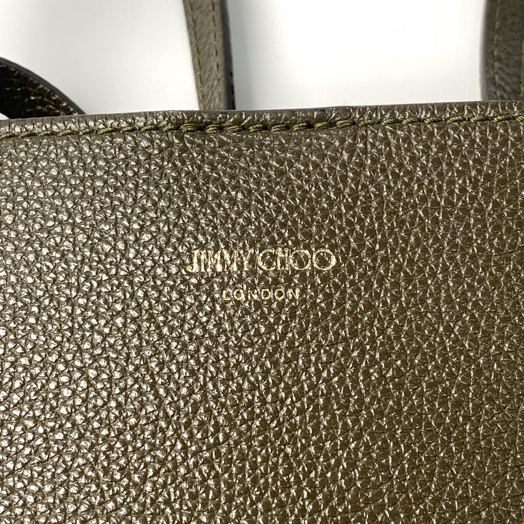ジミーチュウ JIMMY CHOO レディース レザー トートバッグ カーキ 3VLP00 肩がけ