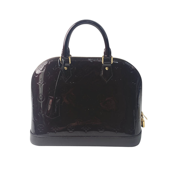 美品 ルイヴィトン LOUIS VUITTON レディース ヴェルニ アマラント アルマ PM ハンドバッグ M91611 SN4102