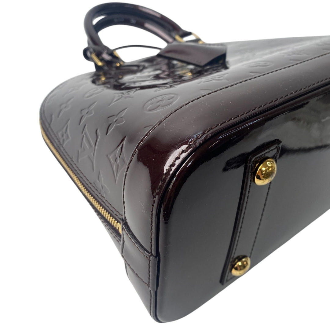 美品 ルイヴィトン LOUIS VUITTON レディース ヴェルニ アマラント アルマ PM ハンドバッグ M91611 SN4102