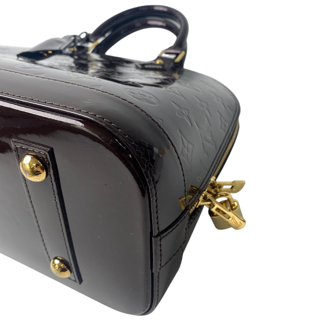 美品 ルイヴィトン LOUIS VUITTON レディース ヴェルニ アマラント アルマ PM ハンドバッグ M91611 SN4102