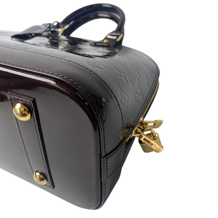 美品 ルイヴィトン LOUIS VUITTON レディース ヴェルニ アマラント アルマ PM ハンドバッグ M91611 SN4102