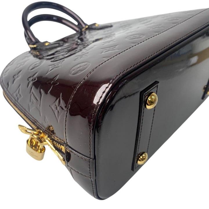 美品 ルイヴィトン LOUIS VUITTON レディース ヴェルニ アマラント アルマ PM ハンドバッグ M91611 SN4102
