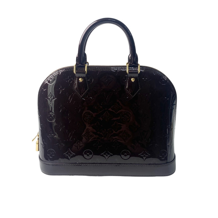 美品 ルイヴィトン LOUIS VUITTON レディース ヴェルニ アマラント アルマ PM ハンドバッグ M91611 SN4102