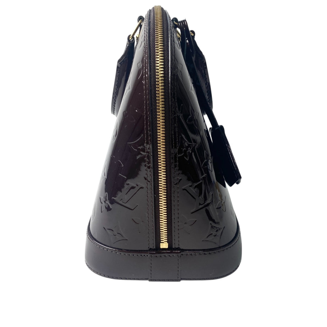 美品 ルイヴィトン LOUIS VUITTON レディース ヴェルニ アマラント アルマ PM ハンドバッグ M91611 SN4102