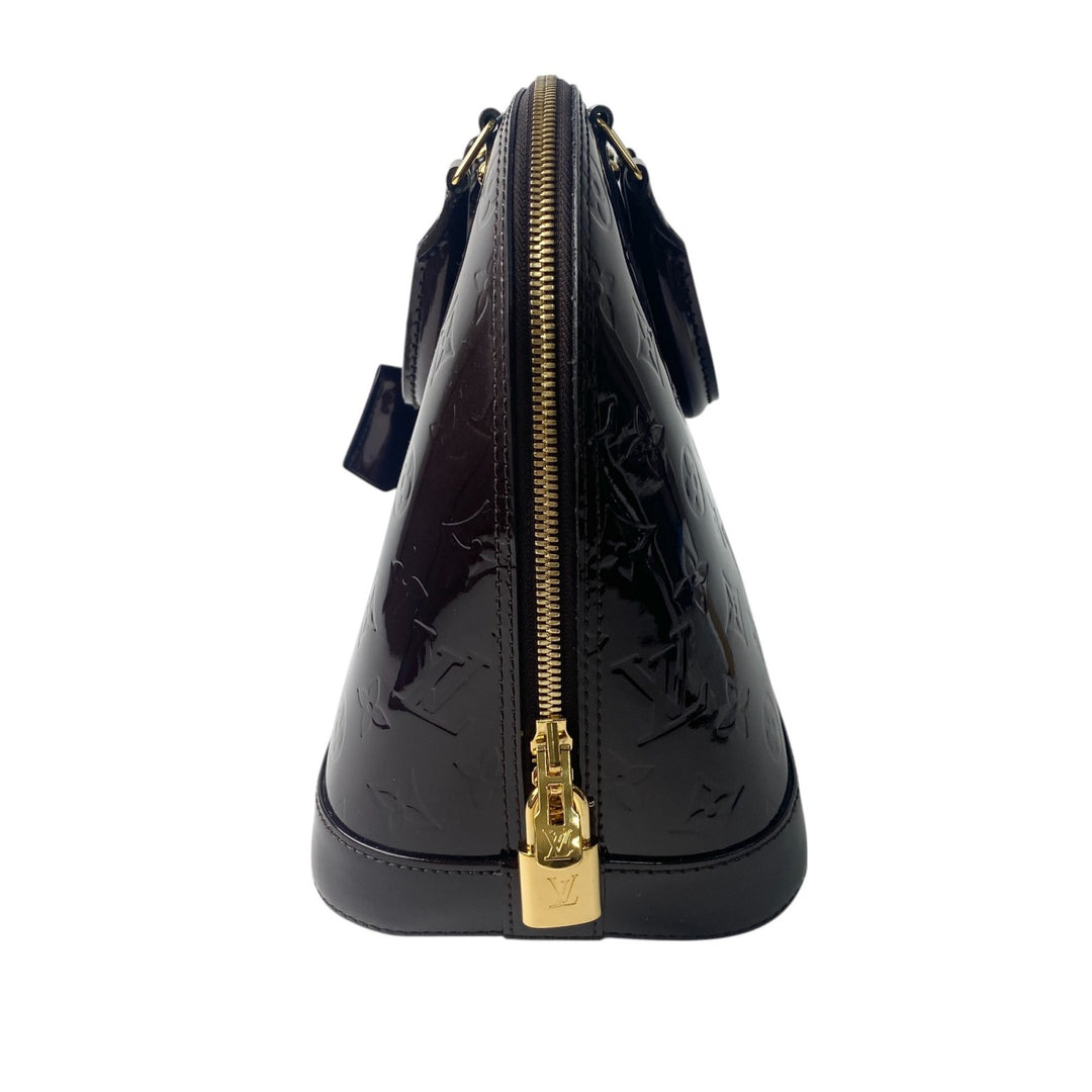 美品 ルイヴィトン LOUIS VUITTON レディース ヴェルニ アマラント アルマ PM ハンドバッグ M91611 SN4102