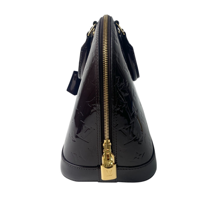 美品 ルイヴィトン LOUIS VUITTON レディース ヴェルニ アマラント アルマ PM ハンドバッグ M91611 SN4102