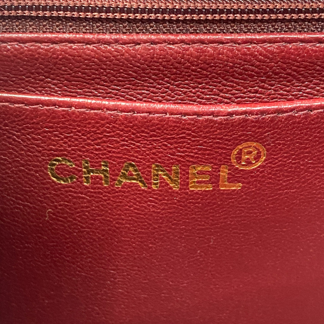 美品 シャネル CHANEL レディース ターンロック ジャージ コットン ハンドバッグ