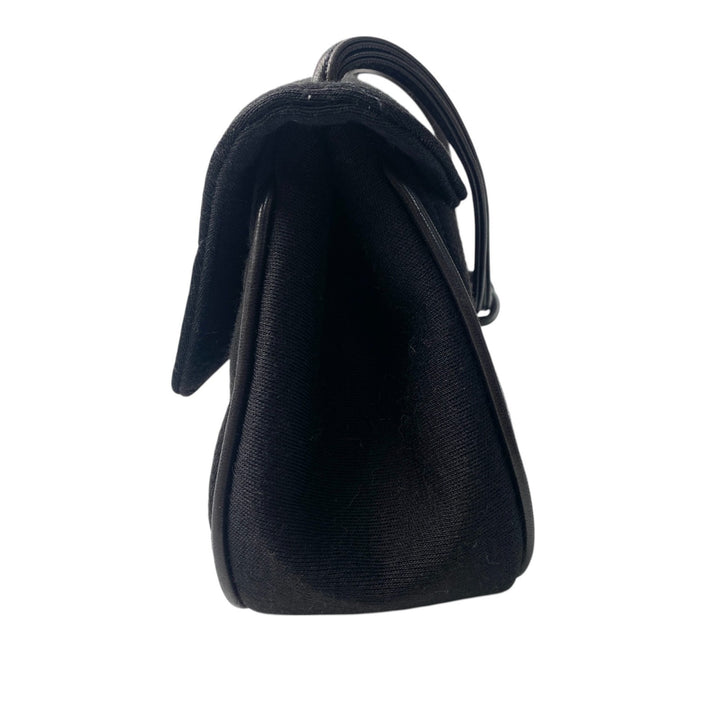 美品 シャネル CHANEL レディース ターンロック ジャージ コットン ハンドバッグ