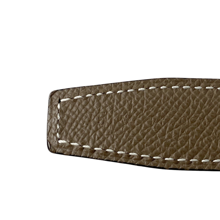 美品 エルメス HERMES レディース ベルト マイヨン・トルサド バックル イエローゴールド YG 75