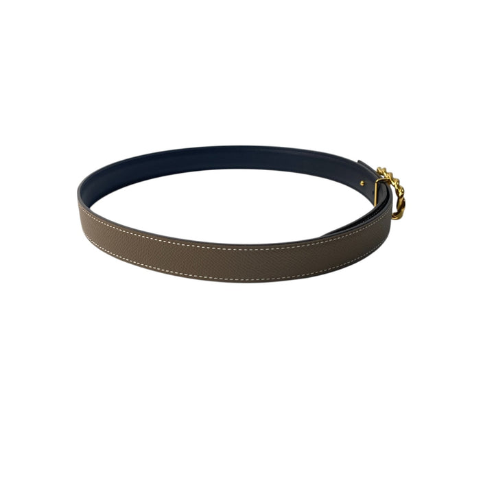 美品 エルメス HERMES レディース ベルト マイヨン・トルサド バックル イエローゴールド YG 75