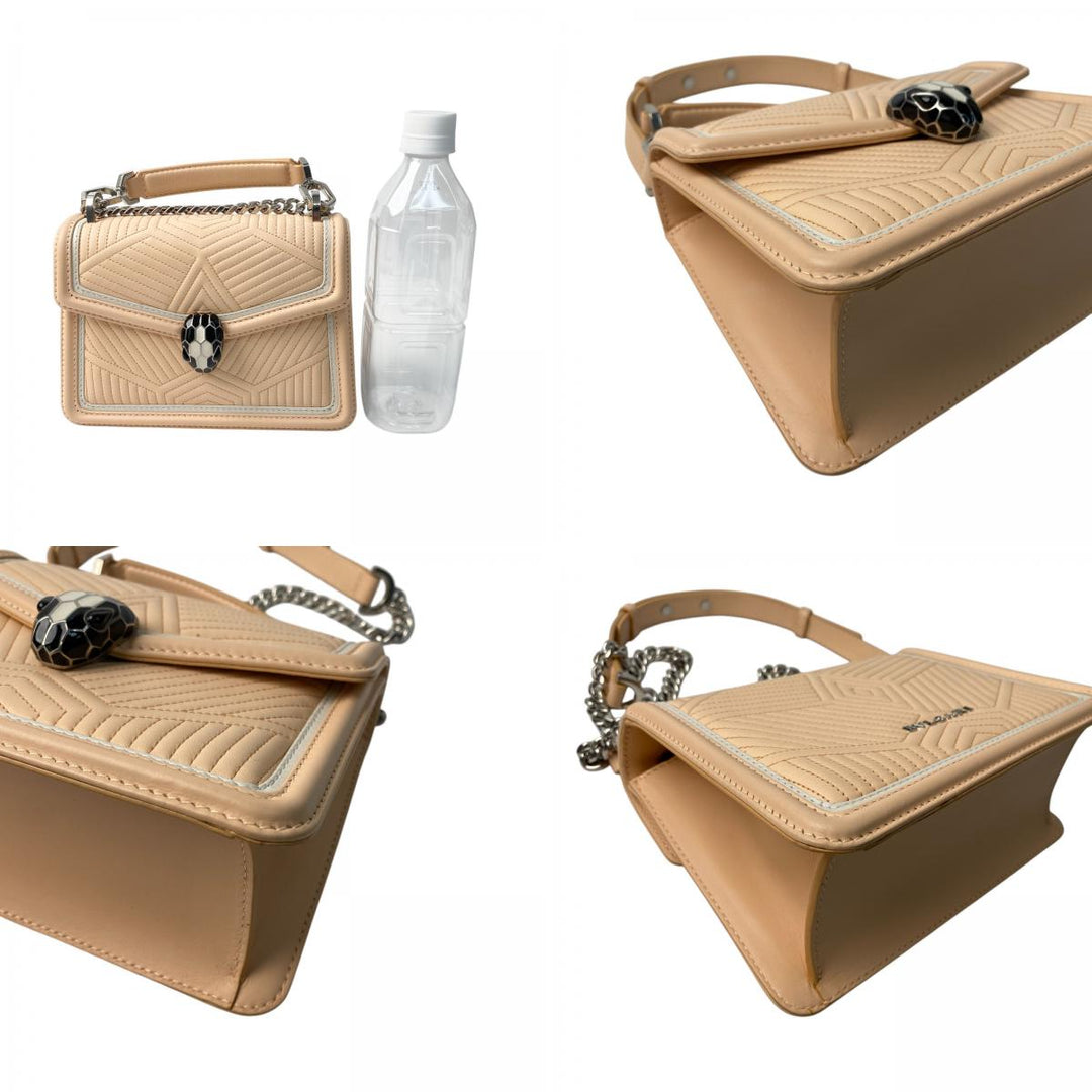 美品 ブルガリ BVLGARI レディース セルペンティ チェーン ショルダーバッグ ハンドバッグ 2way 斜めがけ クロスボディ