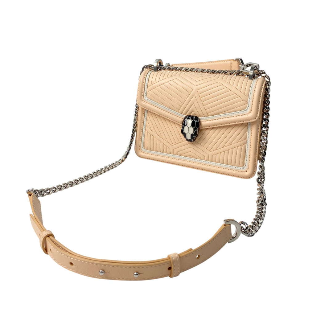 美品 ブルガリ BVLGARI レディース セルペンティ チェーン ショルダーバッグ ハンドバッグ 2way 斜めがけ クロスボディ