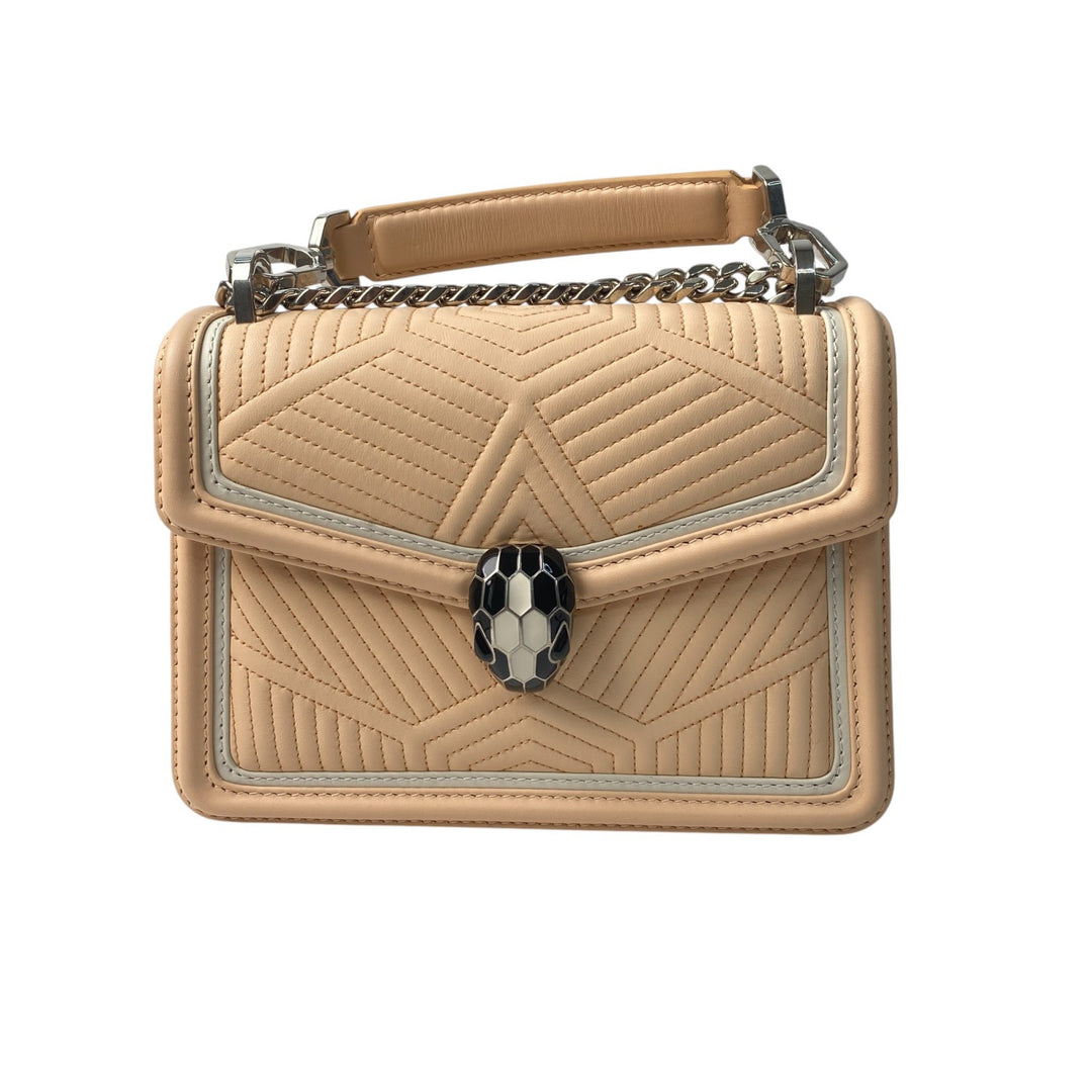 美品 ブルガリ BVLGARI レディース セルペンティ チェーン ショルダーバッグ ハンドバッグ 2way 斜めがけ クロスボディ