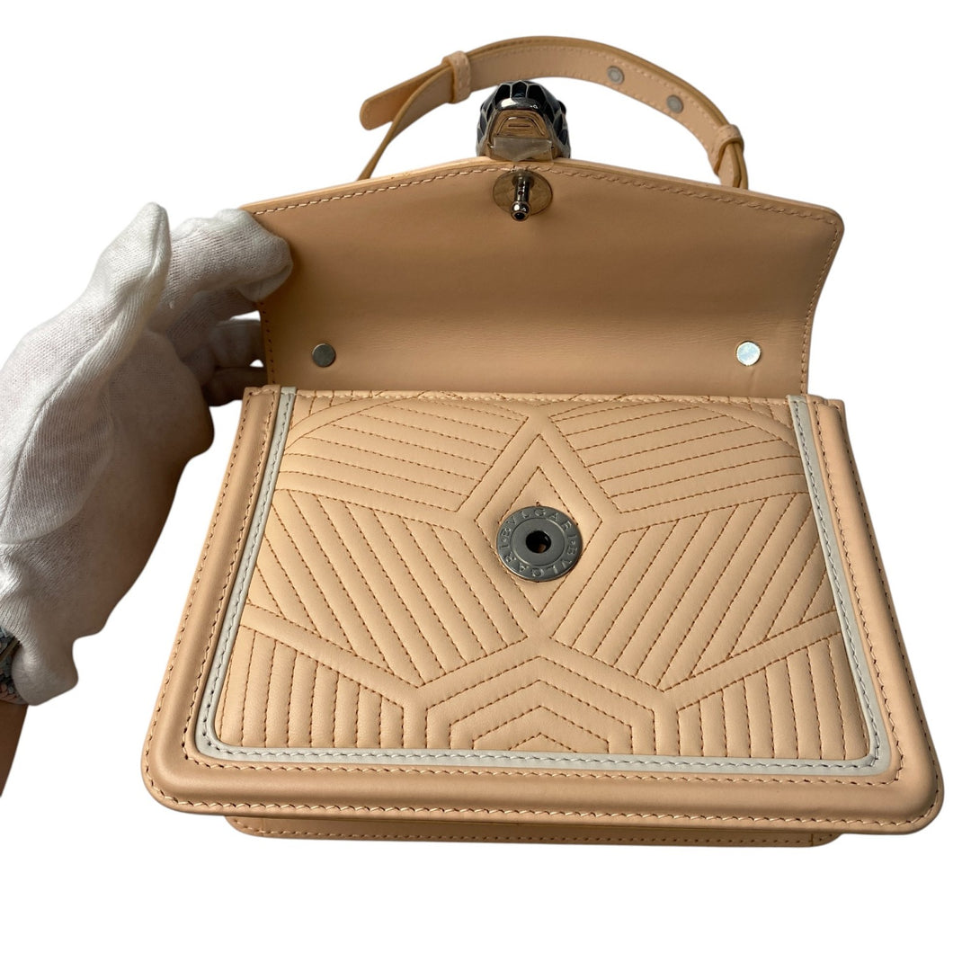 美品 ブルガリ BVLGARI レディース セルペンティ チェーン ショルダーバッグ ハンドバッグ 2way 斜めがけ クロスボディ