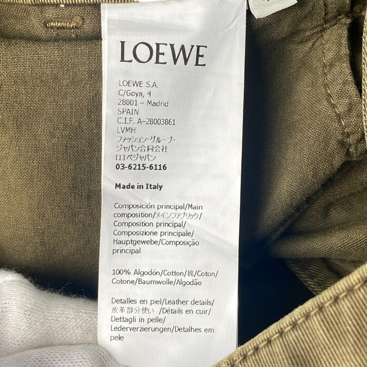 美品 ロエベ LOEWE メンズ カーゴ ハーフ パンツ ダメージパンツ H526Y1AW0546