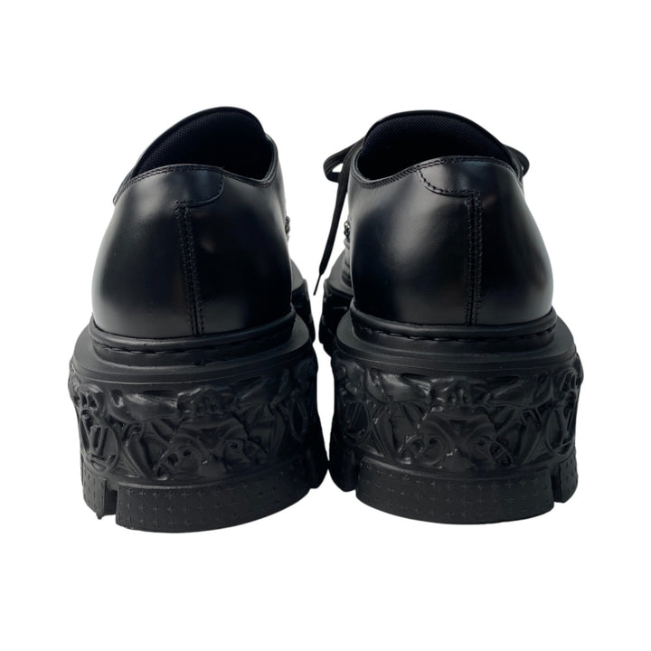 美品 ルイヴィトン LOUIS VUITTON メンズ スタッズ アンクル ブーツ 7 1/2 バロックライン ダービー