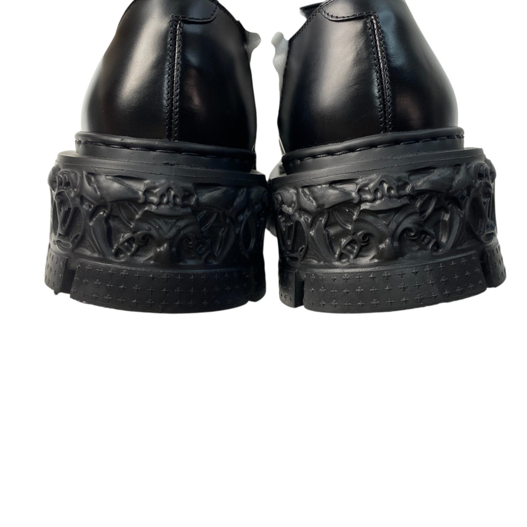 美品 ルイヴィトン LOUIS VUITTON メンズ スタッズ アンクル ブーツ 7 1/2 バロックライン ダービー