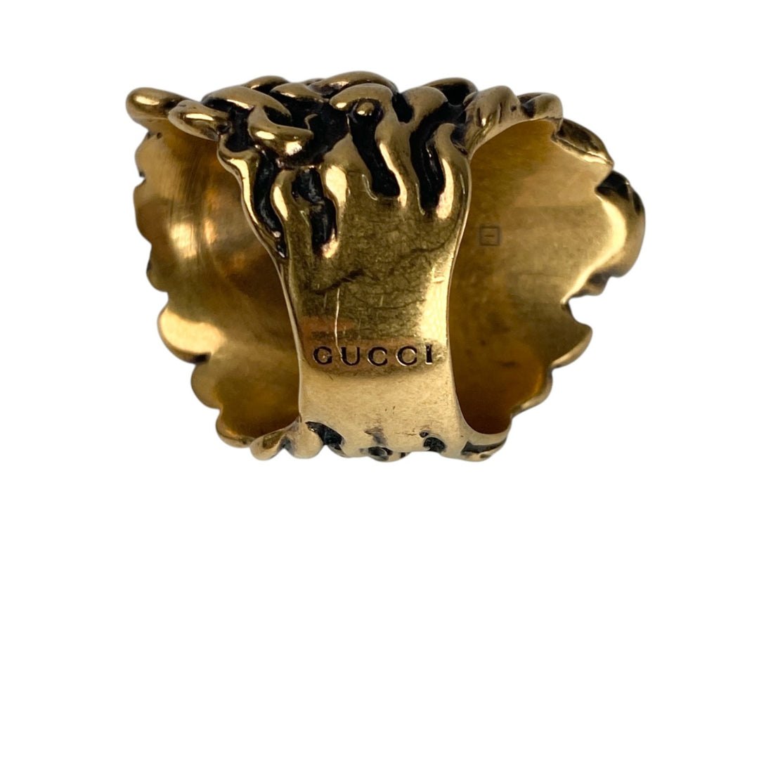 グッチ GUCCI レディース ライオンヘッド リング カラーストーン #10 指輪
